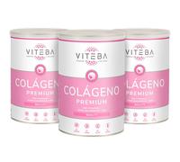 Viteba Pack 3 Colágeno Hidrolizado Puro Beauty en Polvo Sabor Neutro 330 g - Péptidos de Colageno Hidrolizado Tipo 1 y 3 con Ácido Hialurónico Vitamina C y Zinc - Suplemento Piel Pelo y Uñas