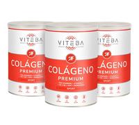 Viteba Pack 3 Colágeno Hidrolizado Puro en Polvo Sabor Neutro 3x330 g para Deportistas, Fortalece Articulaciones y Músculos - Péptidos de Colageno Tipo 1 y 3 con Vitamina C Magnesio y Zinc - Sport