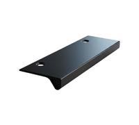 Vitello | MonoGrip 150 - Tirador para muebles de aluminio negro - Tirador para muebles de cocina - Tirador para cajones - Tirador de cocina negro cubierto 150 mm - 113 mm, distancia entre orificios