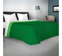 Viterbo Biancheria Colcha - Colcha - Quilt - Primavera Verano - Valentina - Cama Individual - Matrimonio - Color liso - Reversible - Made in Italy (880), Verde claro/Oscuro)