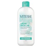 Vitesse, Leche Micelar Desmaquillante Waterproof para Pieles Secas o Sensibles, con Ácido Hialurónico Hidratante y Agua de Flor de Loto, Elimina el Maquillaje sin Frotar, 400 ml
