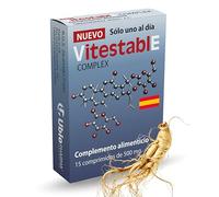 Vitestable Complex Energía y Vitalidad Hombres y Mujeres - Vitaminas para el Cansancio Físico y Mental con Panax Ginseng, Jalea Real y Vitamina E - Apoya la Vitalidad, Potencia y Eleva las Relaciones