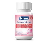 Vitex Agnus Castus 350 mg | Regulación hormonal | Alivio de molestias de la regla | SPM | Dolor Menstrual | Sauzgatillo, Vitaminas B6, D, C y Zinc | 60 cápsulas | Niam Premenstrual