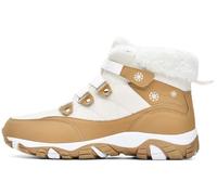 VITIKE Mujer Botas de Nieve Senderismo Deportes Trekking Zapatos Nieve Botas de senderismo,Blanco Marrón,38 EU