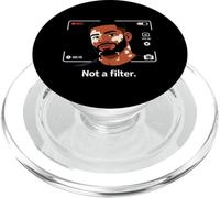 Vitiligo no es un Filtro Masculino Retrato ilustración PopSockets PopGrip para MagSafe