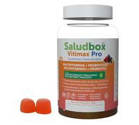 VitimaxPRO Gummies Multivitamínicas | Vitamina A,B,C,D y E, Yodo, Niacina y cepas bacterianas tindalizadas | 60 Gummies Veganos | Sin Gluten ni Lactosa | Sin Azúcar | Saludbox