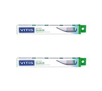 VITIS Cepillo Dental Suave Duplo, Negro, Estándar