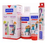 Vitis Junior Gel Dentífrico 75ml + Colutorio 500ml + Cepillo