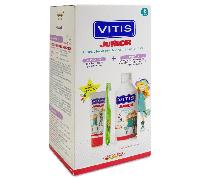 Vitis Junior pack gel dentífrico 75 ml + colutorio 500 ml + cepillo - Vitis
