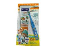 Vitis Kids PACK Gel Dentífrico Con Fluor Sabor Cereza, 50ml (+de 6 meses) +Cepillo Dental +3 AÑOS, REGALO PIZARRA MÁGICA.