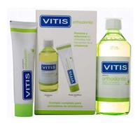 VITIS ORTHODONTIC. Pack: incluye pasta dentifrica 100 ml + colutorio 500 ml. Cuidado completo para portadores de ortodoncia.