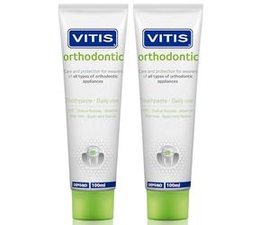 Vitis Pasta dentífrica orthodontic, 100 ml, paquete de 2 unidades (2 x 100 ml)