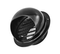 VITIWEDTY Cubierta VentilacióN Escape Exteriores, Tapa Redonda Negra con ConstruccióN Acero Inoxidable 304, Malla Pantalla, para VentilacióN De Secadora Y Aplicaciones (80mm)