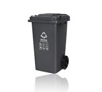 VITIWEDTY Cubo De Basura Exterior Resistente De 26/32/63 Galones con Ruedas, Contenedor De Residuos Reforzado para Uso Doméstico, Comercial E Industrial (Black 63 Gallon)