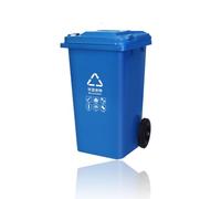 VITIWEDTY Cubo De Basura Exterior Resistente De 26/32/63 Galones con Ruedas, Contenedor De Residuos Reforzado para Uso Doméstico, Comercial E Industrial (Blue 32 Gallon)