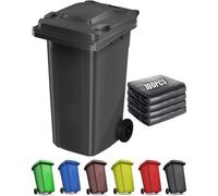 VITIWEDTY Cubo De Basura Grande Y Resistente para Exteriores con Tapa, Contenedor con Ruedas para Uso Doméstico, En Garaje Y Al Aire Libre (Black 22 Gallon)