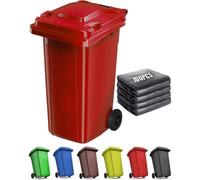 VITIWEDTY Cubo De Basura Grande Y Resistente para Exteriores con Tapa, Contenedor con Ruedas para Uso Doméstico, En Garaje Y Al Aire Libre (Red 18 Gallon)