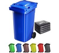 VITIWEDTY Cubo De Basura Grande Y Resistente para Exteriores con Tapa, Contenedor con Ruedas para Uso Doméstico, En Garaje Y Al Aire Libre (Blue 53 Gallon)
