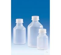 Vitlab Frasco de polipropileno con tapa de rosca, cuello ancho, transparente, rosca GL 63, capacidad de 1000 ml, 108 mm de diámetro, 204 mm de altura, 10 unidades