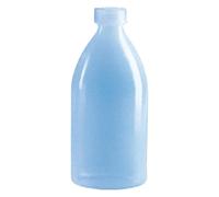 Vitlab LDPE - Botella de cuello estrecho con tapa de rosca, transparente, rosca GL 25, capacidad de 500 ml, 75 mm de diámetro, 180 mm de altura, 50 unidades