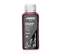 VITO - Aceite de motor de 2 tiempos, 1 l, semisintético, para motosierra, cortacésped, cortasetos, scooter