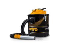 VITO Ash Vacuum Cleaner 1400 W 18 L up to 50° for Fireplace, Grill, Oven - HEPA Filter with EasyClean Cleaning - 1 m Hose + 200 mm Aluminium Tube, Fireplace Vacuum Cleaner