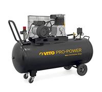 Vito Black Series Pro-Power 200 Litre Compressor 10 Bar 230 V 4 HP (12 Bar Max) 400 L/min Air Compressor 200 L Boiler Oil Lubricated Compressor 10 Bar Compressor 3000 W
