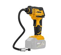 VITO Compresor de aire inalámbrico de 20 V LI, peso: 0,752 kg, presión máxima: 7 bar, 100 psi, tipo de motor: escobillas de carbón, adecuado para trabajos de alta presión (VIBCPCSFL20)