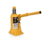 VITO - Gato hidráulico de 4 toneladas, altura de elevación 18-34 cm, acero resistente