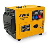 VITO - Grupo electrógeno 8 KVA Diesel monofásico/trifásico 4T 12CV 498 cm³ 6500W Arrancador eléctrico silencioso Autonomía 8h