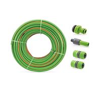 VITO - Kit de manguera de riego trenzado de 50 metros, diámetro 25 mm 1 '+ 4 accesorios, diámetro 25 mm completo