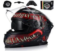 Vito Presto - Casco Integral con Visera, Casco de Moto, Casco Completo ECE 22.06, Casco de Moto, Casco Completo de Cara, L (59-60 cm)
