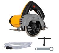 VITO Professional High Performance Tile Cutter VISCCC15110 1550 W, 12,000 rpm - 110 mm Powerful Wet and Dry Cutting Cutter for Stones, Tiles, Granite, Marble and Concrete up to 34 mm Thickness