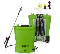 VITO - Pulverizador de jardín 16L con batería VITO - Rociador eléctrico 12 V/8 AH, 6 bares, Autonomía de 4 horas, con boquillas, cargador y lanza telescópica incluida, tratamiento de cultivos, plantas