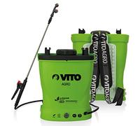 VITO - Pulverizador eléctrico de batería de litio 12V/8AH 16L 6 bares Cargador Vegetales jardín techos
