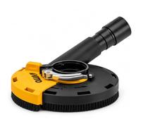 VITO VICPDR125 Colector de Polvo para Rebarbadora 125 mm, Sistema de Aspiración, Apriete Rápido, para Desbaste de Hormigón, Mortero y Piedra