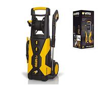 VITO VIML150HQA Pressure Washer 3200W Aluminium Induction Motor Max. Pressure 225 Bar, Maximum Flow Rate 522 l/h, Black/Yellow, with Hose Reel, Includes Detergent Tank, 5M Hose