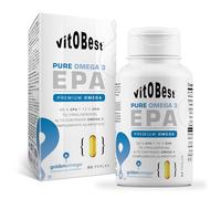 VITOBEST | Ácidos Grasos Pure Omega 3 EPA | Contribuye al funcionamiento normal del corazón, el cerebro y la visión | Alto contenido de EPA (50%) y DHA (10%) | 90 perlas