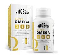 VITOBEST | Ácidos Grasos Super Omega 3-6-9 | Ayuda a mantener el funcionamiento normal del corazón, el cerebro y la visión | Contribuye a mantener niveles normales de colesterol | 90 perlas
