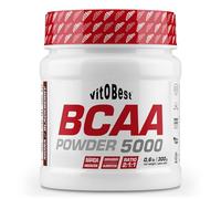 VITOBEST | Aminoácidos BCAA 5000 (Polvo Sabor) | Ayuda la recuperación muscular y contribuye al aumento de masa muscular | BCAA 2:1:1 obtenidos por fermentación natural | Sabor Mora - 300 g