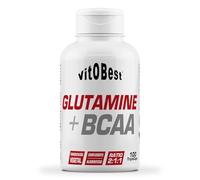 VITOBEST | Aminoácidos Glutamine+BCAA en Cápsulas | Ayuda a recuperarse de los esfuerzos musculares tras el entrenamiento | L-Glutamina + BCAA (Ajinomoto®) Cápsulas vegetales | 100 TripleCaps