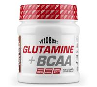 VITOBEST | Aminoácidos Glutamine+BCAA en Polvo | Ayuda a promover la recuperación de los esfuerzos musculares | No contiene azúcar ni glucosa añadidos Apto para celíacos | Sabor Cola - 500 g