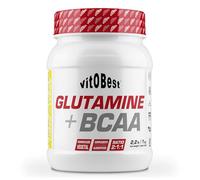 VITOBEST | Aminoácidos Glutamine+BCAA en Polvo | Ayuda a promover la recuperación de los esfuerzos musculares | No contiene azúcar ni glucosa añadidos Apto para celíacos | Sabor Limón - 1 kg