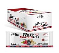 VITOBEST | Barritas Whey Protein Bar (by Torreblanca) | Contribuye a aumentar y conservar la masa muscula. Proteína WPC 80 | Sabor Avellana, Choco blanco y Frutos - 20 barritas x (50 g)