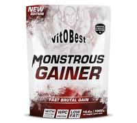 VITOBEST | Carbohidratos Monstrous Gainer | Contribuye a aumentar la masa muscular y el peso corporal | Carbohidratos + proteína WPC + Creatina Clonapure® Sin gluten | Sabor Fresa - 7 kg
