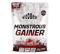 VITOBEST | Carbohidratos Monstrous Gainer | Contribuye a aumentar la masa muscular y el peso corporal | Carbohidratos + proteína WPC + Creatina Clonapure® Sin gluten | Sabor Vainilla - 1,5 kg