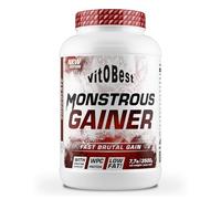 VITOBEST | Carbohidratos Monstrous Gainer | Contribuye a aumentar la masa muscular y el peso corporal | Carbohidratos + proteína WPC + Creatina Clonapure® Sin gluten | Sabor Chocolate - 3,5 kg