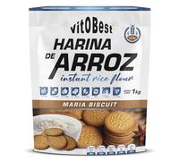 VITOBEST | Cereales Harina de Arroz | Excelente fuente de hidratos de carbono de bajo índice glucémico | 100% natural Rica en vitaminas, minerales, fibra y proteínas | Sabor Galleta María - 1 kg