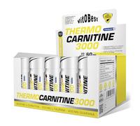 VITOBEST | Control de peso ThermoCarnitine 3000 | Contribuye a movilizar la grasa y convertirla en energía | (Carnipure™) 3000 mg por vial | Sabor Strong Lemon - 20 viales x (60 ml)