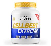 VITOBEST | Creatina Cellbest Extreme | Ideal en series de ejercicios breves de alta intensidad | Contribuye a mejorar la asimilación de la creatina en el músculo | Sabor Fresa - 1,3 kg